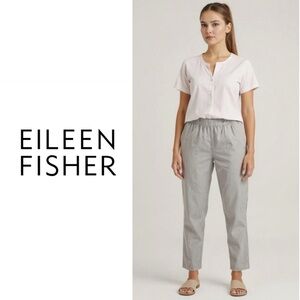 Eileen Fisher Women's Organic Cotton & Linen Lagenlook Pull On Pants Size XL
